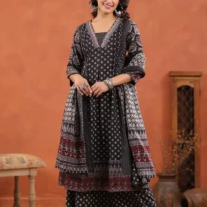 Premium Cotton 3-Piece A-Line Set